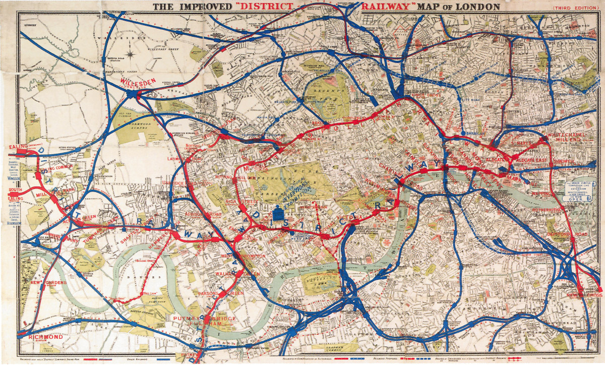 Underground map, 1890