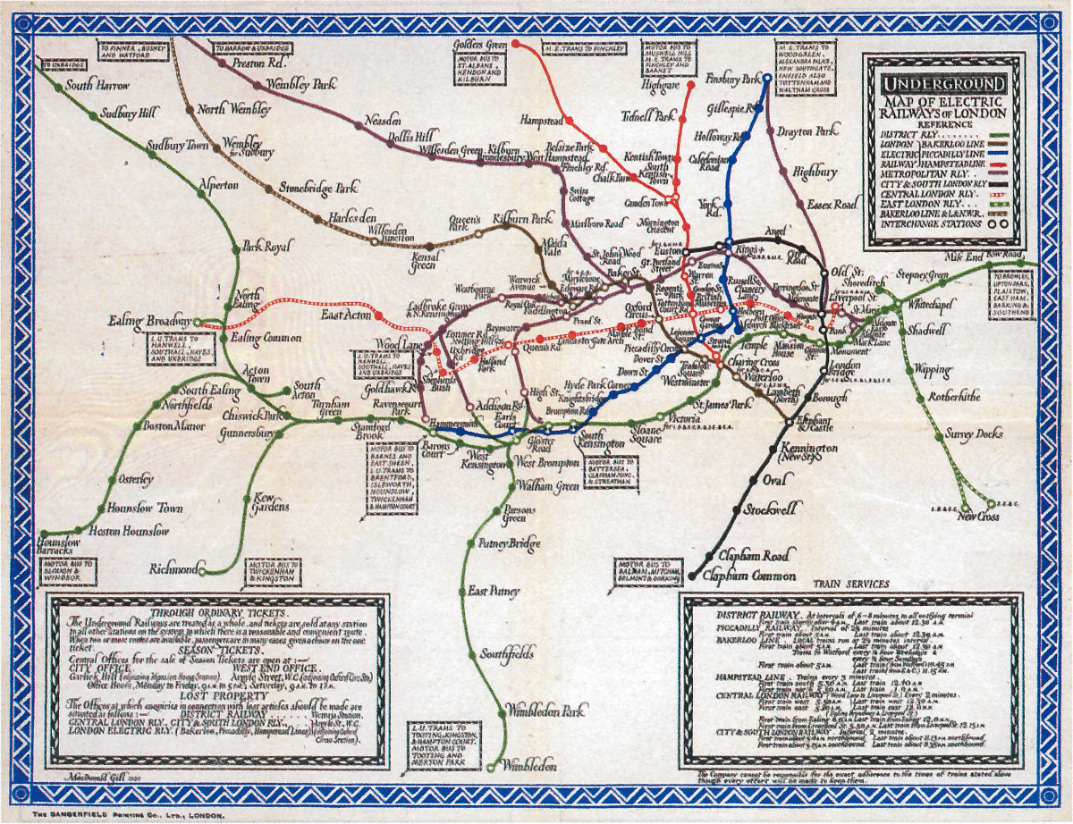 Underground map, 1920